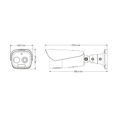 Тепловізійна IP-відеокамера TVT TD-5433E1-VT(19/PE) Thermal 384*288 f=19mm Optical 5Mp f=12mm