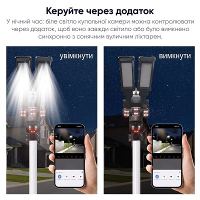 IP PTZ-відеокамера автономна з 4G, прожектором та сонячною панеллю 3Mp+3Mp+3Mp Light Vision VLC-1223IGL/3C (Lamp+Solar) f=4mm, на акумуляторних батареях IP PTZ-відеокамера автономна з 4G, прожектором та сонячною панеллю 3Mp+3Mp+3Mp Light Vision VLC-1223IGL/3C (Lamp+Solar) f=4mm, на акумуляторних батареях