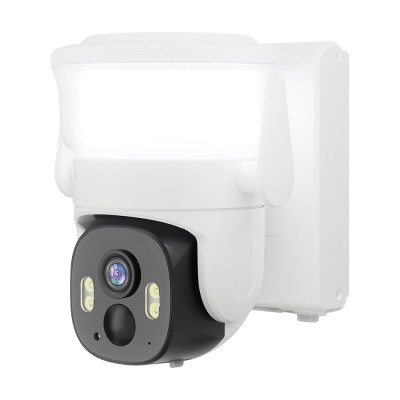 IP PTZ-відеокамера автономна з WiFi, прожектором та сонячною панеллю 3Mp Light Vision VLC-6103WLS White (Lamp+Solar) (CareCam Pro) f=3.6mm, на акумуляторних батареях