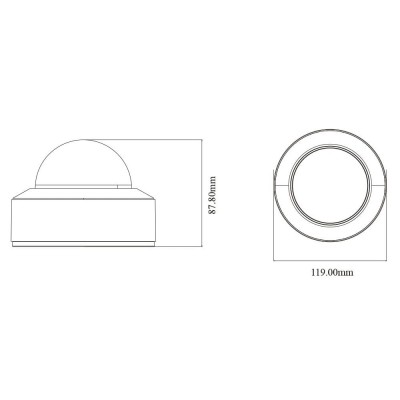 IP-відеокамера 4Mp TVT TD-9541S4-C(D/PE/AW2) f=2.8mm, ІЧ+LED-підсвічування, з мікрофоном