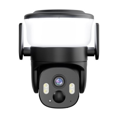 IP PTZ-відеокамера автономна з WiFi, прожектором та сонячною панеллю 3Mp Light Vision VLC-6103WLS Black (Lamp+Solar) (CareCam Pro) f=3.6mm, на акумуляторних батареях