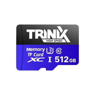 Карта пам’яті Trinix 512GB miсroSDXC з SD-адаптером U3 V30 A1 Карта пам’яті Trinix 512GB miсroSDXC з SD-адаптером U3 V30 A1