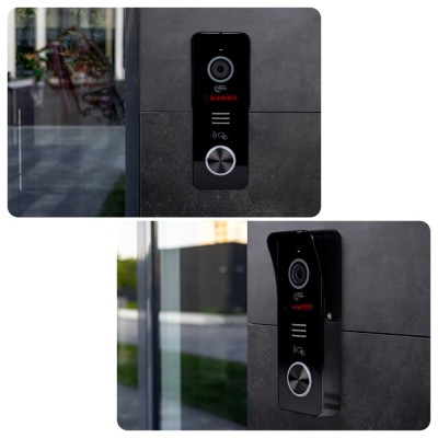 Комплект відеодомофона Light Vision: домофон 10" SINGAPORE (AI) FHD Black та відеопанель RIO FHD Black
