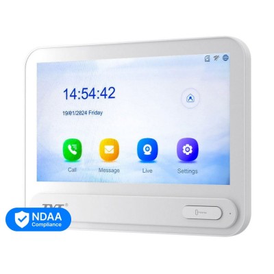 Комплект IP-відеодомофона із WiFi TVT TE-KT6101-001 White: відеодомофон 7" TD-E2137-PE/TP/WF, відеопанель 2Mp TD-E3110-IC/PE/WF, кутовий кронштейн, монтажна коробка з козирком Комплект IP-відеодомофона із WiFi TVT TE-KT6101-001 White: відеодомофон 7" TD-E2137-PE/TP/WF, відеопанель 2Mp TD-E3110-IC/PE/WF, кутовий кронштейн, монтажна коробка з козирком