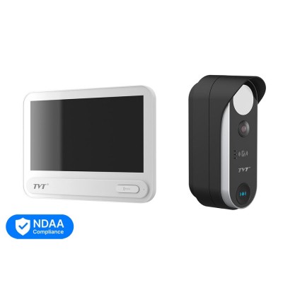 Комплект IP-відеодомофона із WiFi TVT TE-KT6101-001 White: відеодомофон 7" TD-E2137-PE/TP/WF, відеопанель 2Mp TD-E3110-IC/PE/WF, кутовий кронштейн, монтажна коробка з козирком Комплект IP-відеодомофона із WiFi TVT TE-KT6101-001 White: відеодомофон 7" TD-E2137-PE/TP/WF, відеопанель 2Mp TD-E3110-IC/PE/WF, кутовий кронштейн, монтажна коробка з козирком