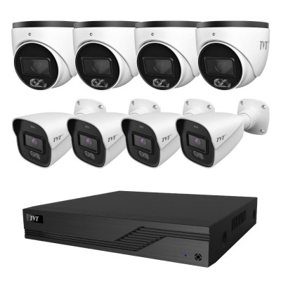 Комплект IP-видеонаблюдения на 8 камер TVT IP-Video Kit 8x4Mp (T/B) PoE: 4 купольные + 4 цилиндрические 4Mp видеокамеры + 8-канальный 6Mp видеорегистратор Комплект IP-видеонаблюдения на 8 камер TVT IP-Video Kit 8x4Mp (T/B) PoE: 4 купольные + 4 цилиндрические 4Mp видеокамеры + 8-канальный 6Mp видеорегистратор