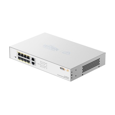PoE-коммутатор 10-портовый управляемый Wi-Tek WI-PCES310G гигабитный 8x1000Mbps PoE+, 2x1000Mbps Uplink, 110W, Cloud, ONVIF PoE-коммутатор 10-портовый управляемый Wi-Tek WI-PCES310G гигабитный 8x1000Mbps PoE+, 2x1000Mbps Uplink, 110W, Cloud, ONVIF