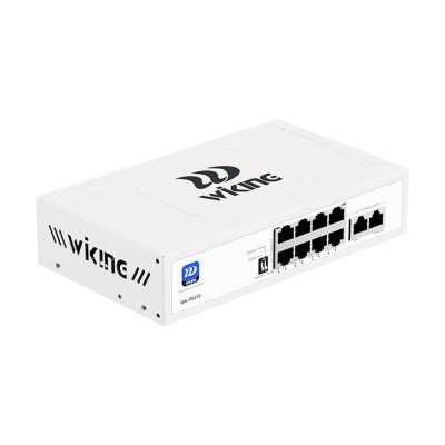 PoE-коммутатор 10-портовый неуправляемый Wiking WK-PS210 V2, 8x100Mbaps PoE, 2x100Mbps Uplink, 76W PoE-коммутатор 10-портовый неуправляемый Wiking WK-PS210 V2, 8x100Mbaps PoE, 2x100Mbps Uplink, 76W