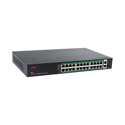 PoE-комутатор некерований 27-портовий ONV ONV-H1024PFD з 24 портами PoE PoE-комутатор некерований 27-портовий ONV ONV-H1024PFD з 24 портами PoE