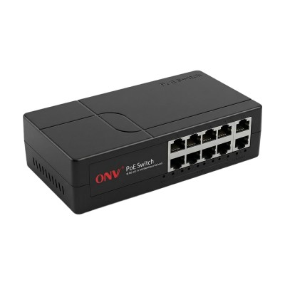 PoE-комутатор некерований 10-портовий ONV ONV-H1108PGBES з 8 портами PoE PoE-комутатор некерований 10-портовий ONV ONV-H1108PGBES з 8 портами PoE