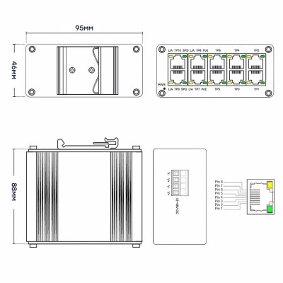 PoE-комутатор 10-портовий E-LINK LNK-IMC010GPB з 8 портами PoE PoE-комутатор 10-портовий E-LINK LNK-IMC010GPB з 8 портами PoE