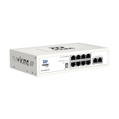PoE-коммутатор 10-портовый неуправляемый Wiking WK-PS310-HP гигабитный, 8x1000Mbps PoE, 2x1000Mbps Uplink, 110W