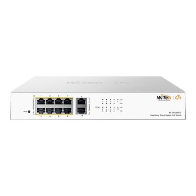 PoE-коммутатор 10-портовый управляемый Wi-Tek WI-PCES310G гигабитный 8x1000Mbps PoE+, 2x1000Mbps Uplink, 110W, Cloud, ONVIF PoE-коммутатор 10-портовый управляемый Wi-Tek WI-PCES310G гигабитный 8x1000Mbps PoE+, 2x1000Mbps Uplink, 110W, Cloud, ONVIF