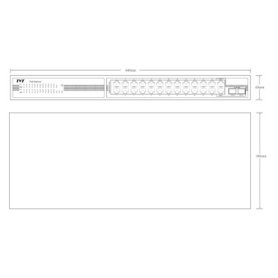 PoE-комутатор 28-портовий TVT TD-B2224S1-PGA з 24 портами PoE PoE-комутатор 28-портовий TVT TD-B2224S1-PGA з 24 портами PoE