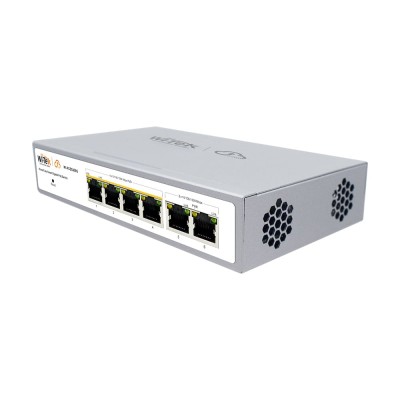 PoE-коммутатор 6-портовый управляемый Wi-Tek WI-PCES306G V2 гигабитный, 4x1000Mbps PoE+, 2x1000Mbps Uplink, 60W, Cloud, ONVIF PoE-коммутатор 6-портовый управляемый Wi-Tek WI-PCES306G V2 гигабитный, 4x1000Mbps PoE+, 2x1000Mbps Uplink, 60W, Cloud, ONVIF