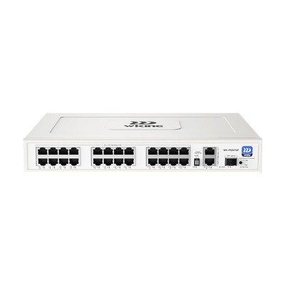 PoE-коммутатор 27-портовый неуправляемый Wiking WK-PS227GF, 24x100Mbps PoE, 2x1000Mbps Uplink, 1x1000Mbps SFP, 270W