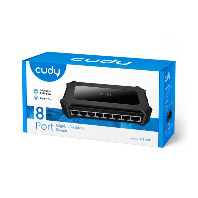 Коммутатор 8-портовый неуправляемый Cudy GS108D гигабитный Коммутатор 8-портовый неуправляемый Cudy GS108D гигабитный