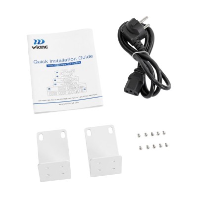 PoE-коммутатор 19-портовый неуправляемый Wiking WK-PS219GF, 16x100Mbps PoE, 2x1000Mbps Uplink, 1x1000Mbps SFP, 180W