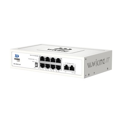 PoE-коммутатор 10-портовый неуправляемый Wiking WK-PS310-HP гигабитный, 8x1000Mbps PoE, 2x1000Mbps Uplink, 110W