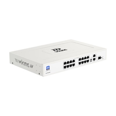 PoE-коммутатор 19-портовый неуправляемый Wiking WK-PS219GF, 16x100Mbps PoE, 2x1000Mbps Uplink, 1x1000Mbps SFP, 180W