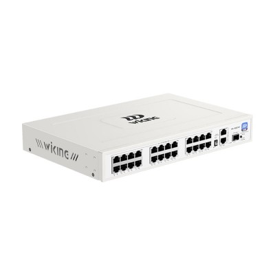 PoE-коммутатор 27-портовый неуправляемый Wiking WK-PS227GF, 24x100Mbps PoE, 2x1000Mbps Uplink, 1x1000Mbps SFP, 270W