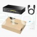 PoE-комутатор 6-портовий некерований Cudy GS1005PTS1 4 порти PoE+ SFP-порт гігабітний 120W