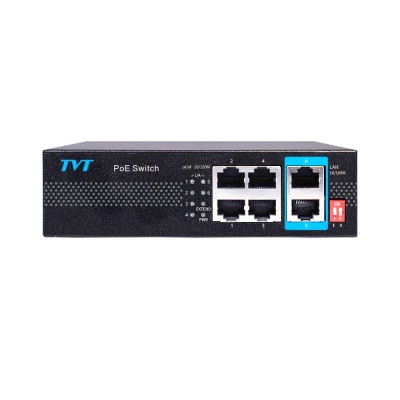 PoE-коммутатор 6-портовый TVT TD-B2204S1-PEU с 4 портами PoE PoE-коммутатор 6-портовый TVT TD-B2204S1-PEU с 4 портами PoE