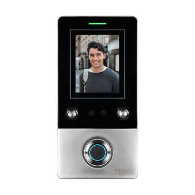 Біометричний антивандальний термінал Trinix TRR-1101MFVI з розпізнаванням облич, відбитків пальців, зчитувачем Mifare Біометричний антивандальний термінал Trinix TRR-1101MFVI з розпізнаванням облич, відбитків пальців, зчитувачем Mifare