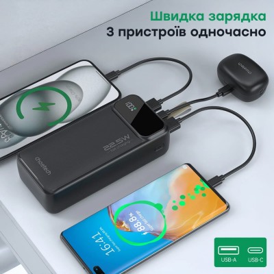 Повербанк 20000mAh Choetech B729 Black 22.5W QC3.0 PD3.0 Повербанк 20000mAh Choetech B729 Black 22.5W QC3.0 PD3.0
