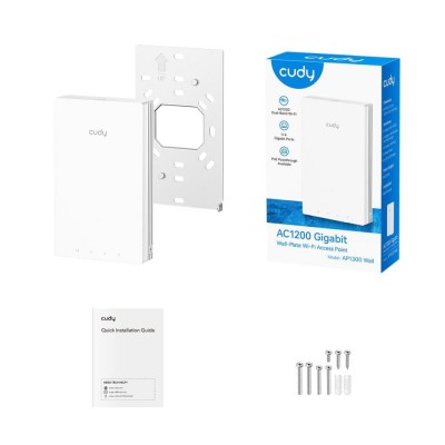 Точка доступу настінна WiFi 5 Cudy AP1300 Wall з підтримкою Mesh дводіапазонна гігабітна AC1200 Точка доступу настінна WiFi 5 Cudy AP1300 Wall з підтримкою Mesh дводіапазонна гігабітна AC1200