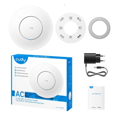 Точка доступа WiFi 5 Cudy AP1300 с поддержкой Mesh двухдиапазонная гигабитная Точка доступа WiFi 5 Cudy AP1300 с поддержкой Mesh двухдиапазонная гигабитная