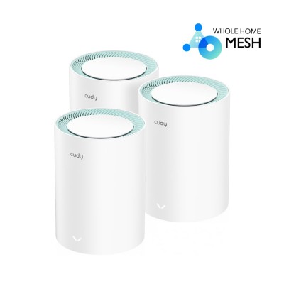 Маршрутизатор WiFi Mesh-система WiFi 5 Cudy M1300 (3-Pack) 3 штуки дводіапазонні гігабітні AC1200 Маршрутизатор WiFi Mesh-система WiFi 5 Cudy M1300 (3-Pack) 3 штуки дводіапазонні гігабітні AC1200