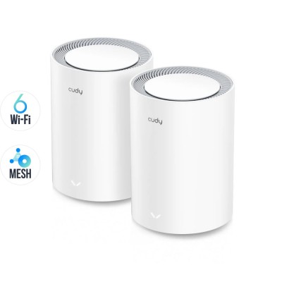 Маршрутизатор WiFi Mesh-система WiFi 6 Cudy M1800 (2-Pack) 2 штуки двухдиапазонные гигабитные Маршрутизатор WiFi Mesh-система WiFi 6 Cudy M1800 (2-Pack) 2 штуки двухдиапазонные гигабитные