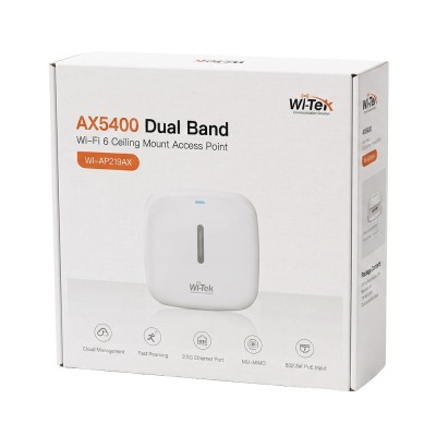 Точка доступа WiFi 6 2.5G Wi-Tek WI-AP219AX V2 двухдиапазонная Точка доступа WiFi 6 2.5G Wi-Tek WI-AP219AX V2 двухдиапазонная