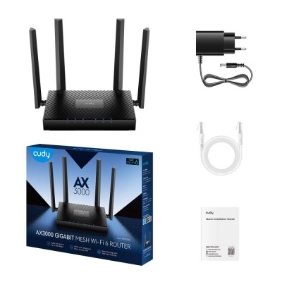 WiFi 6 Mesh-маршрутизатор Cudy WR3000E V2 дводіапазонний гігабітний AX3000 WiFi 6 Mesh-маршрутизатор Cudy WR3000E V2 дводіапазонний гігабітний AX3000