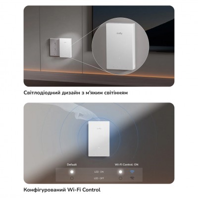 Точка доступу настінна WiFi 5 Cudy AP1300 Wall з підтримкою Mesh дводіапазонна гігабітна AC1200 Точка доступу настінна WiFi 5 Cudy AP1300 Wall з підтримкою Mesh дводіапазонна гігабітна AC1200