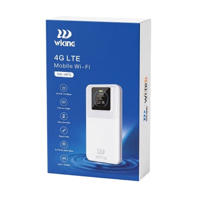 Мобільний WiFi 4G LTE-маршрутизатор Wiking WK-MF5 дводіапазонний, з акумуляторною батареєю 3000mAh Мобільний WiFi 4G LTE-маршрутизатор Wiking WK-MF5 дводіапазонний, з акумуляторною батареєю 3000mAh