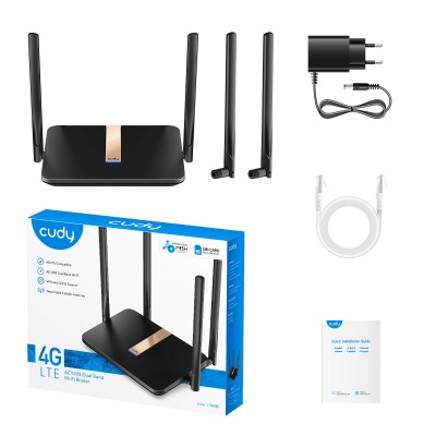 WiFi 5 Mesh 4G LTE-маршрутизатор Cudy LT500D CAT4 дводіапазонний АС1200 WiFi 5 Mesh 4G LTE-маршрутизатор Cudy LT500D CAT4 дводіапазонний АС1200