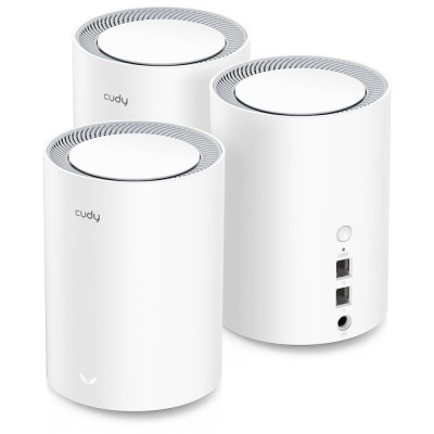 Маршрутизатор WiFi Mesh-система WiFi 6 Cudy M1800 (3-Pack) 3 штуки дводіапазонні гігабітні AX1800 Маршрутизатор WiFi Mesh-система WiFi 6 Cudy M1800 (3-Pack) 3 штуки дводіапазонні гігабітні AX1800