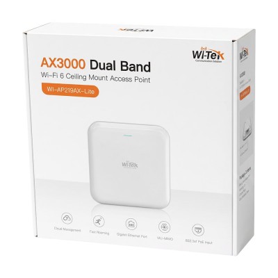 Точка доступа WiFi 6 Wi-Tek WI-AP219AX-Lite V2 двухдиапазонная гигабитная
