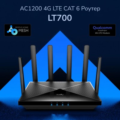 WiFi 5 Mesh 4G LTE-маршрутизатор Cudy LT700 CAT6 двухдиапазонный гигабитный WiFi 5 Mesh 4G LTE-маршрутизатор Cudy LT700 CAT6 двухдиапазонный гигабитный