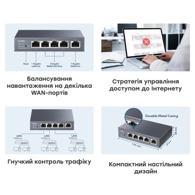Гігабітний Multi-WAN VPN-маршрутизатор Cudy R700 Гігабітний Multi-WAN VPN-маршрутизатор Cudy R700