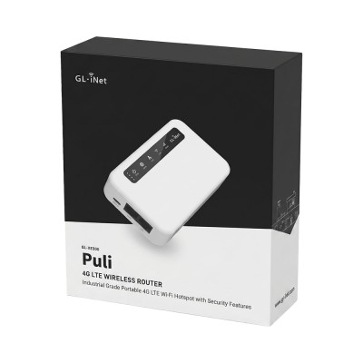 WiFi 4G LTE-маршрутизатор GL.iNet Puli (GL-XE300-EU) CAT4 / CAT6 з акумуляторною батареєю 5000mAh WiFi 4G LTE-маршрутизатор GL.iNet Puli (GL-XE300-EU) CAT4 / CAT6 з акумуляторною батареєю 5000mAh