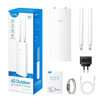 WiFi 5 Mesh 4G LTE-маршрутизатор зовнішній Cudy LT500 OUTDOOR CAT4 дводіапазонний WiFi 5 Mesh 4G LTE-маршрутизатор зовнішній Cudy LT500 OUTDOOR CAT4 дводіапазонний