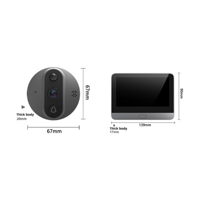 Комплект видеозвонка с домофоном WiFi Light Vision VLC-300IVP(Tuya) Комплект видеозвонка с домофоном WiFi Light Vision VLC-300IVP(Tuya)