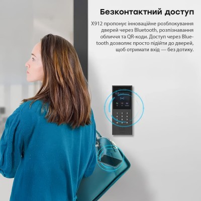 IP-відеопанель багатоабонентська 2Mp Akuvox X912S з екраном 4", розпізнаванням облич та зчитувачем EM-Marine / Mifare / NFC / BLE / QR IP-відеопанель багатоабонентська 2Mp Akuvox X912S з екраном 4", розпізнаванням облич та зчитувачем EM-Marine / Mifare / NFC / BLE / QR