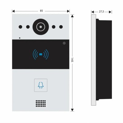 IP-відеопанель 2Mp Akuvox R20A-2 SIP зі зчитувачем EM-Marine / Mifare / NFC, 2-дротове підключення