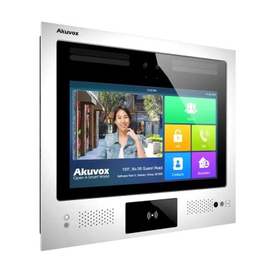 IP-відеопанель багатоабонентська 2Mp Akuvox X916S з екраном 13", розпізнаванням облич та зчитувачем EM-Marine / Mifare / NFC / BLE / QR IP-відеопанель багатоабонентська 2Mp Akuvox X916S з екраном 13", розпізнаванням облич та зчитувачем EM-Marine / Mifare / NFC / BLE / QR