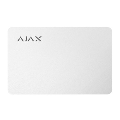 Захищена безконтактна картка Ajax Pass white (комплект 100 шт.) для клавіатури KeyPad Plus
