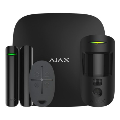 Комплект беспроводной сигнализации Ajax StarterKit Cam Plus (8EU) UA black